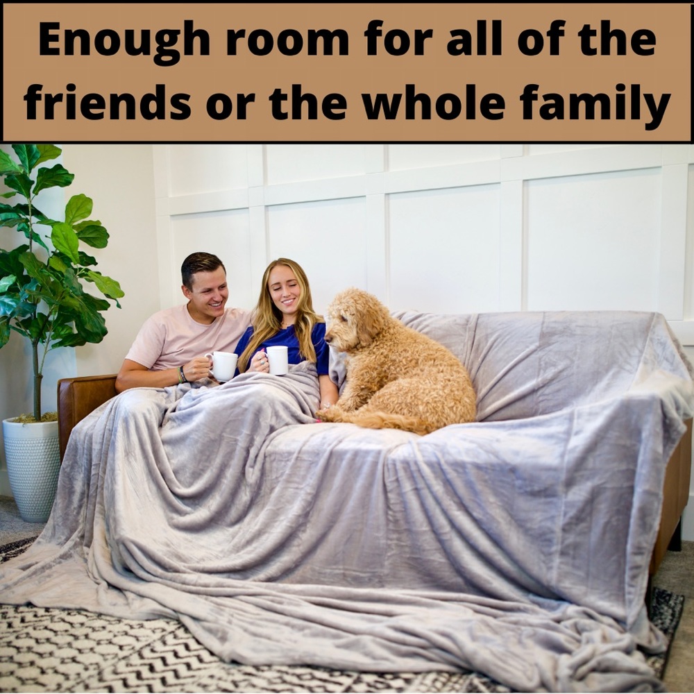 The Giant 10x10 Blanket - 120x120 Inch Oversized Soft Flannel Fleece Blanket